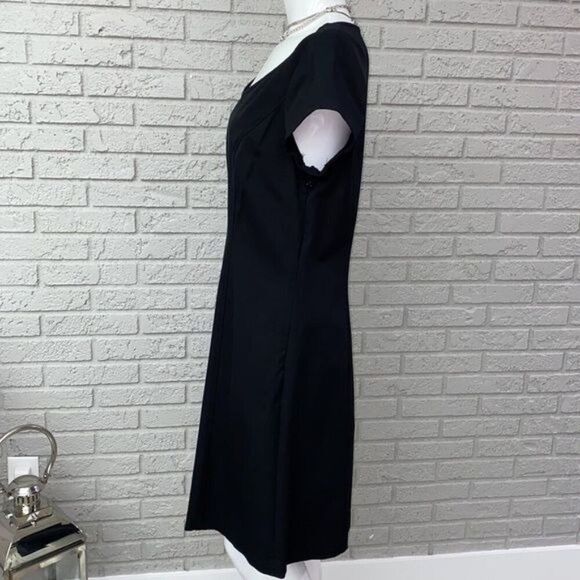 Isaac Mizrahi Women Short Sleeve Black Sheath Dress Size 10 - Picture 4 of 9
